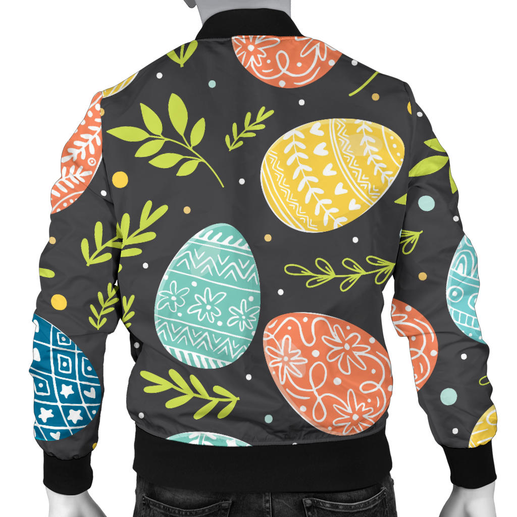 Easter Eggs Pattern Print Design RB01 Men Bomber Jacket
