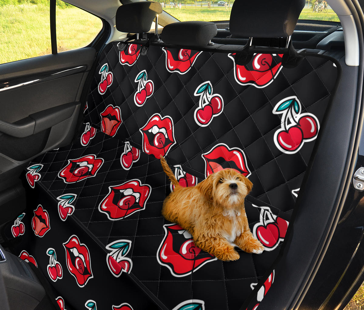 Cherry Pattern Print Design CH04 Rear Dog  Seat Cover