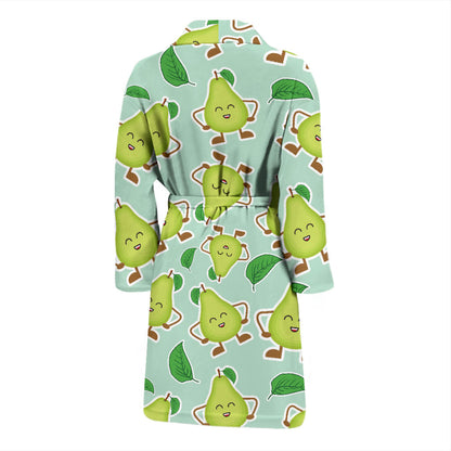 Avocado Pattern Print Design AC011 Men Bathrobe