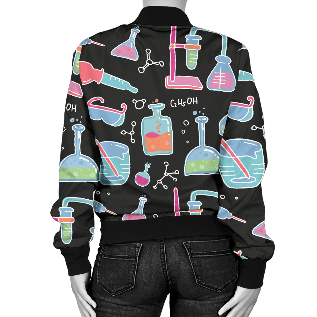 Chemical Pattern Print Design 06 Women's Bomber Jacket
