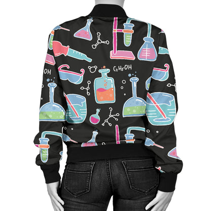 Chemical Pattern Print Design 06 Women's Bomber Jacket