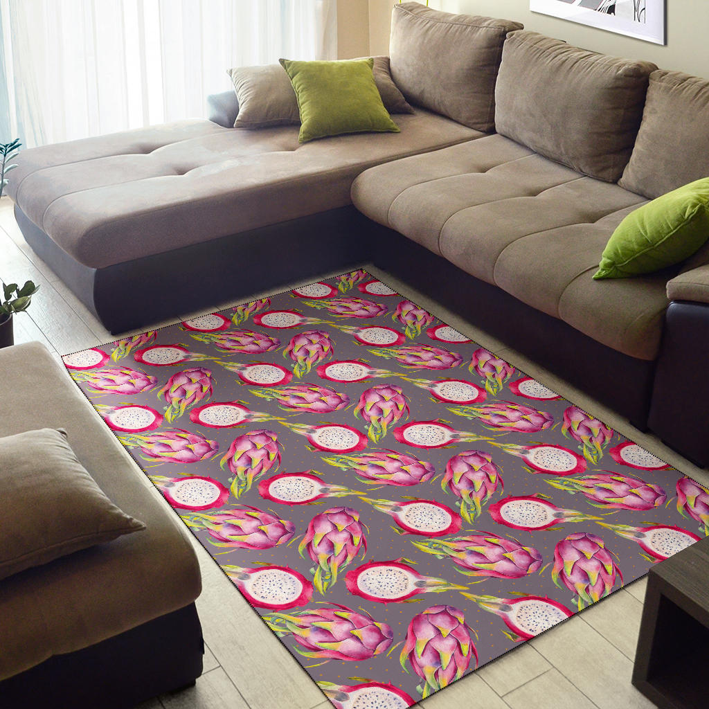 Dragonfruit Pattern Print Design DF03 Area Rugs