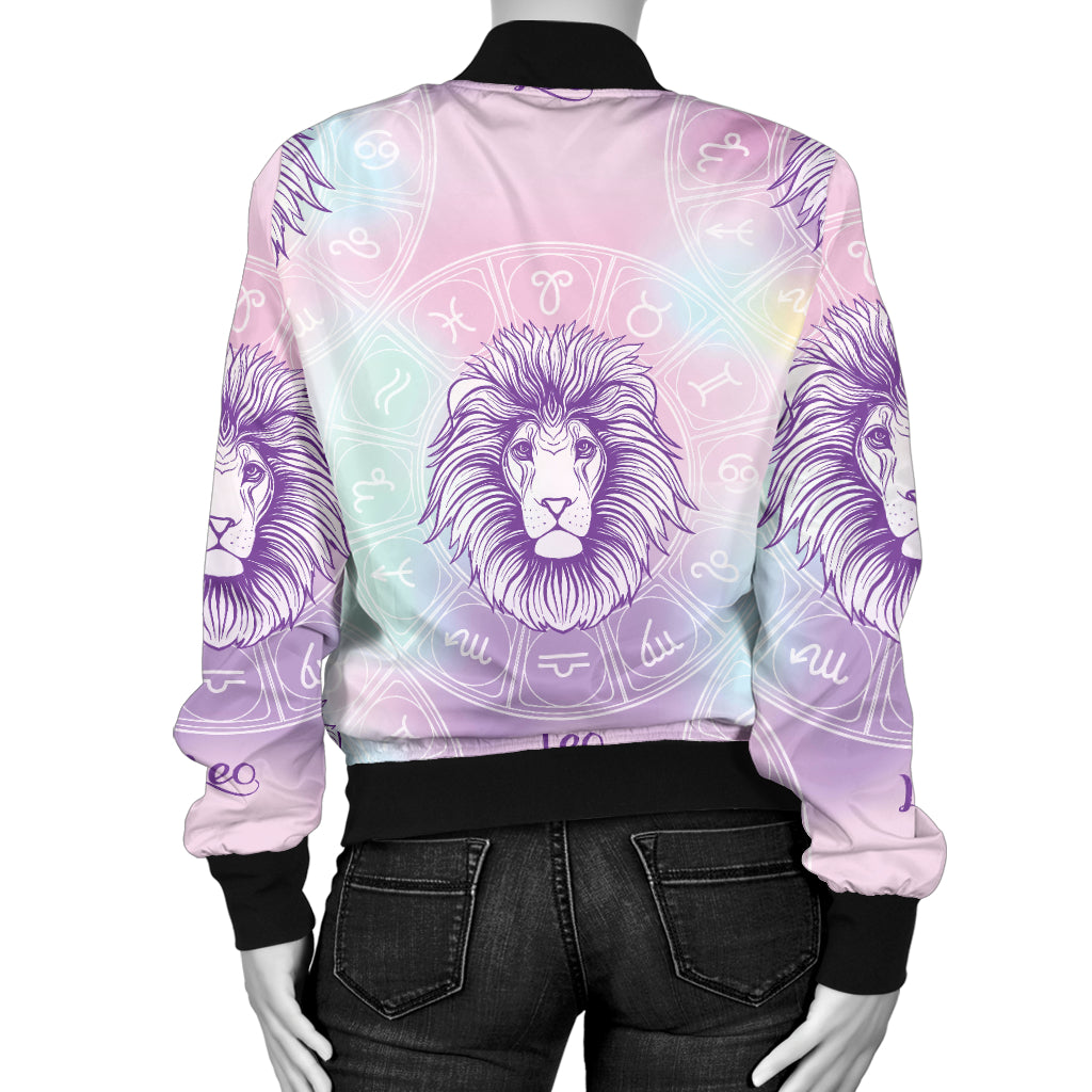 Leo Pattern Print Design 03 Women's Bomber Jacket