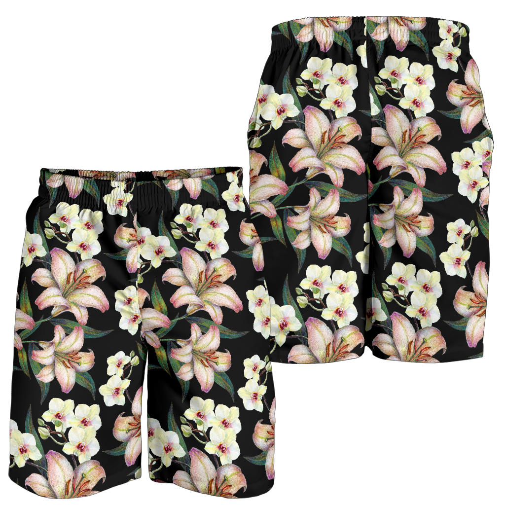 Lily Pattern Print Design LY03 Mens Shorts