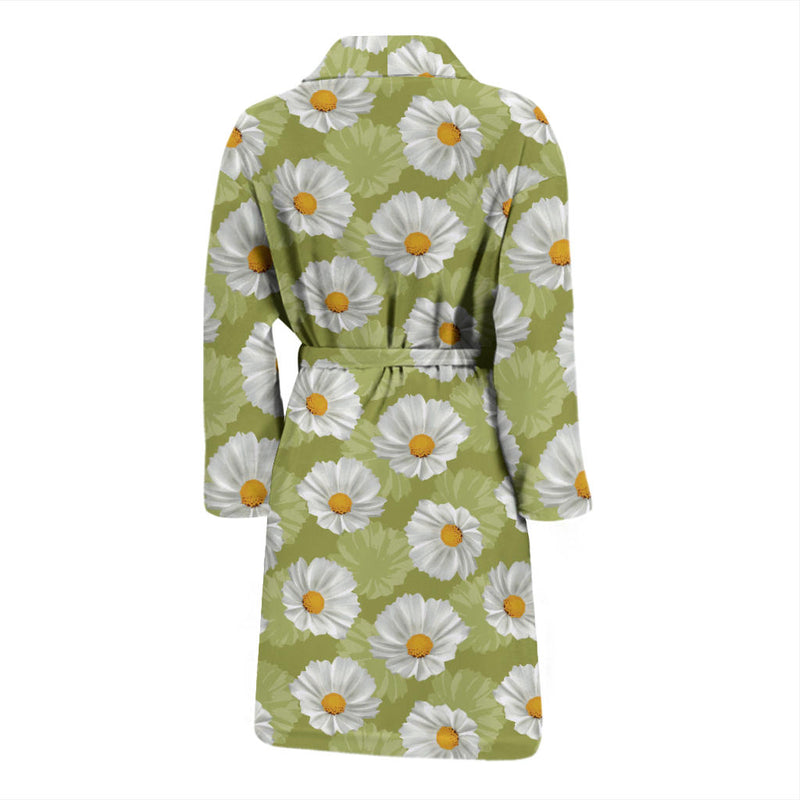 Daisy Pattern Print Design DS06 Men Bathrobe