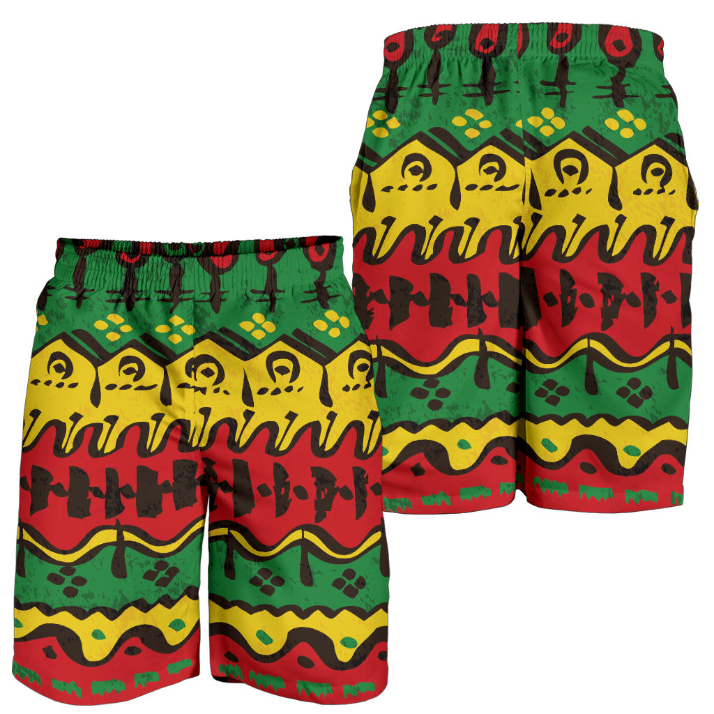 Rasta Pattern Print Design A01 Mens Shorts