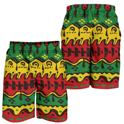 Rasta Pattern Print Design A01 Mens Shorts