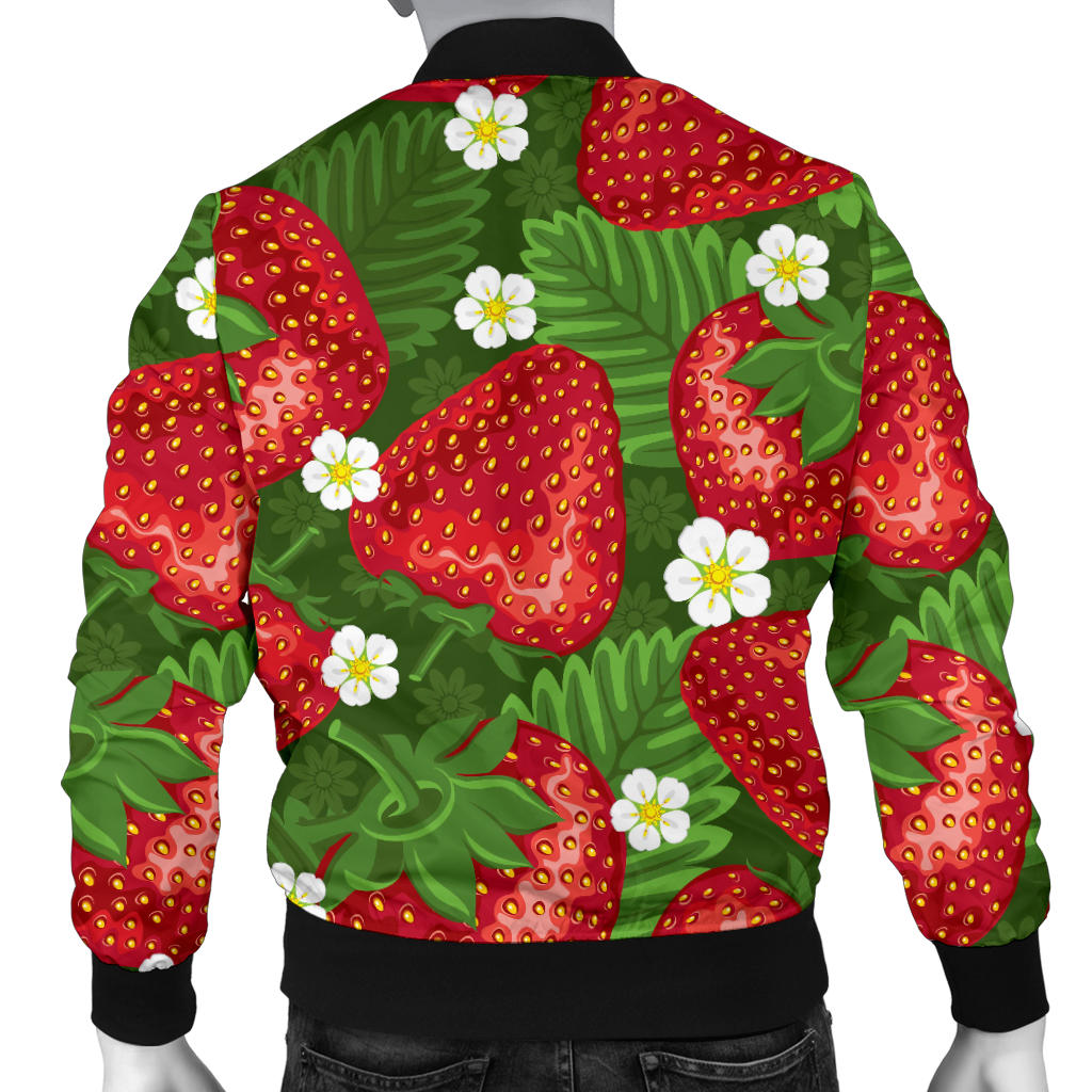 Strawberry Pattern Print Design SB05 Men Bomber Jacket