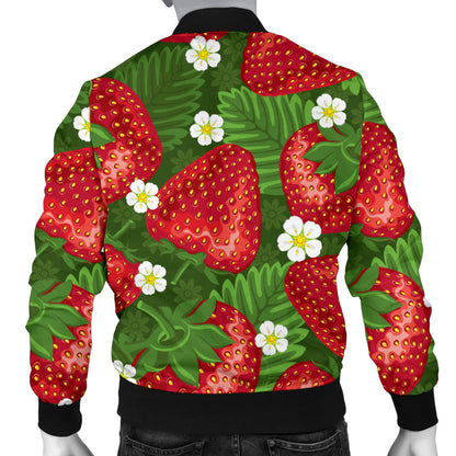 Strawberry Pattern Print Design SB05 Men Bomber Jacket
