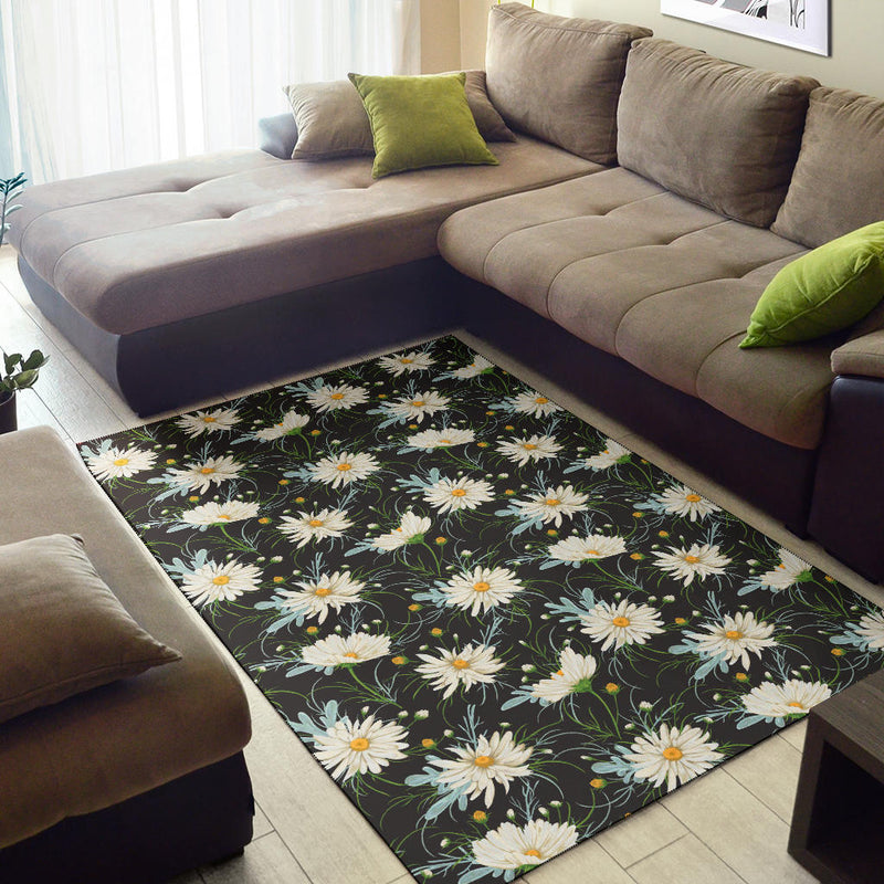 Daisy Pattern Print Design DS08 Area Rugs