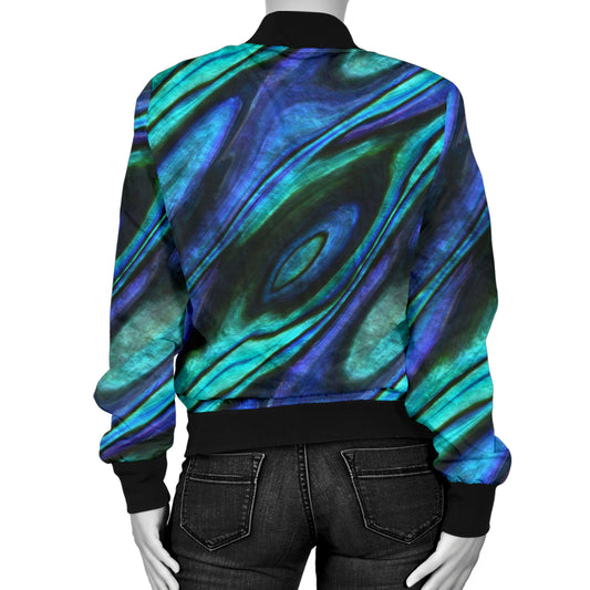 Abalone Pattern Print Design 03 Women's Bomber Jacket