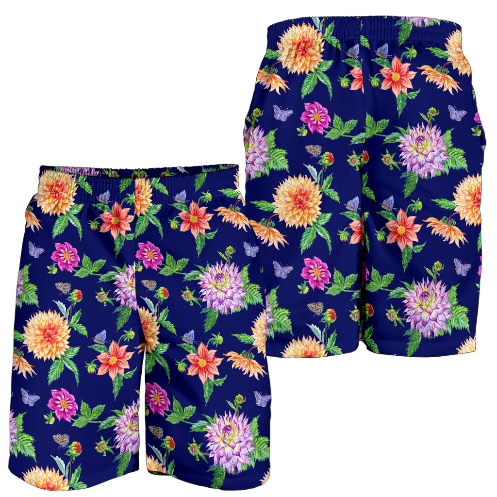 Dahlia Pattern Print Design DH010 Mens Shorts