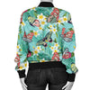 Butterfly Pattern Print Design 09 Women's Bomber Jacket