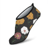 Daisy Pattern Print Design DS04 Aqua Water Shoes