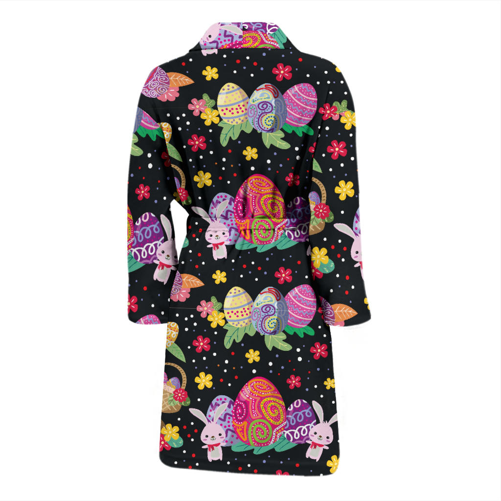 Easter Eggs Pattern Print Design RB06 Men Bathrobe