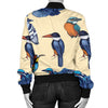 Kingfisher Bird Pattern Print Design 04 Women's Bomber Jacket