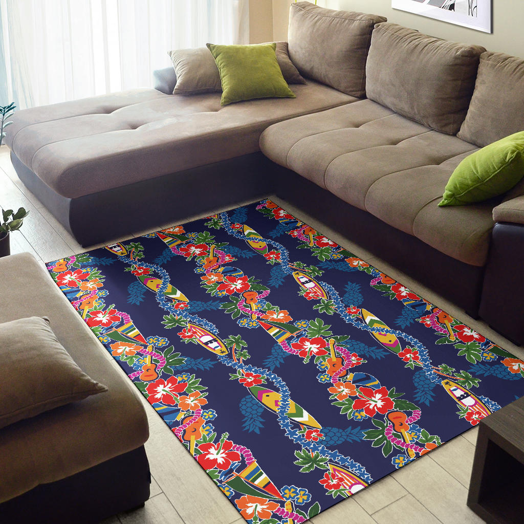 Hawaiian Themed Pattern Print Design H04 Area Rugs