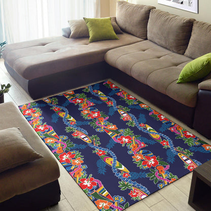 Hawaiian Themed Pattern Print Design H04 Area Rugs