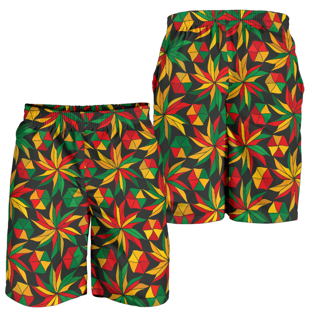 Rastafarian Pattern Print Design A03 Mens Shorts