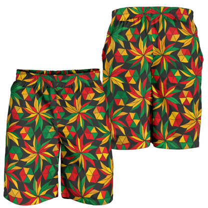 Rastafarian Pattern Print Design A03 Mens Shorts