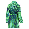 Palm Leaves Pattern Print Design PL02 Women Bathrobe