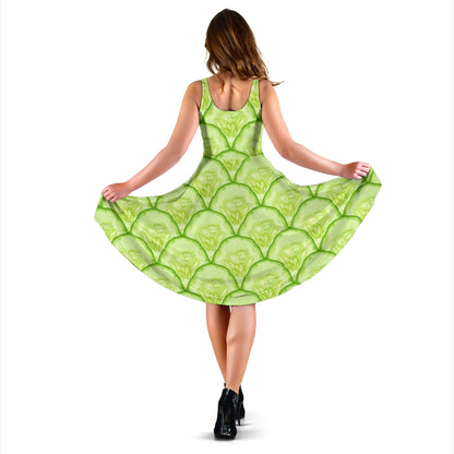 Cucumber Pattern Print Design CC04 Midi Dress