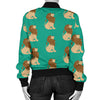 Lion Pattern Print Design 02 Women's Bomber Jacket