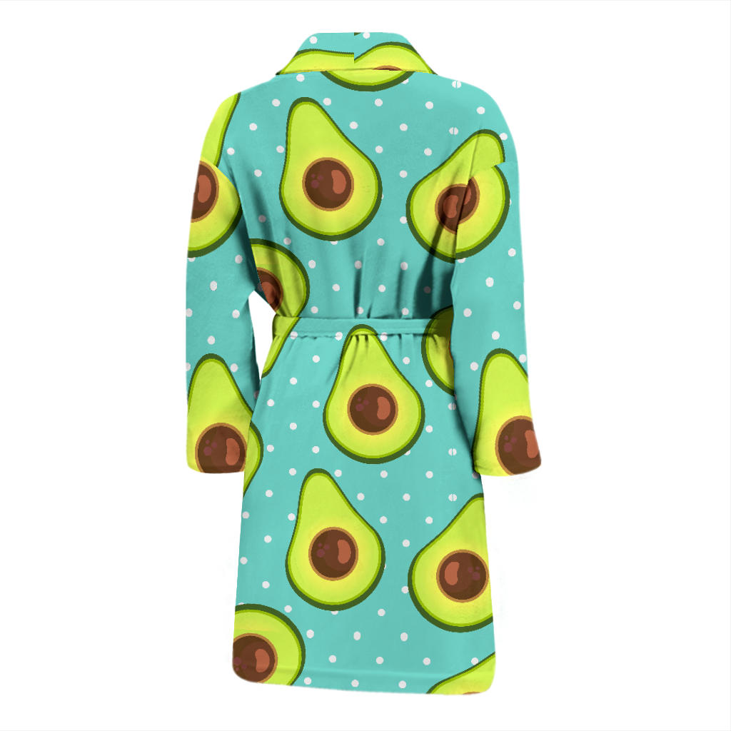 Avocado Pattern Print Design AC012 Men Bathrobe