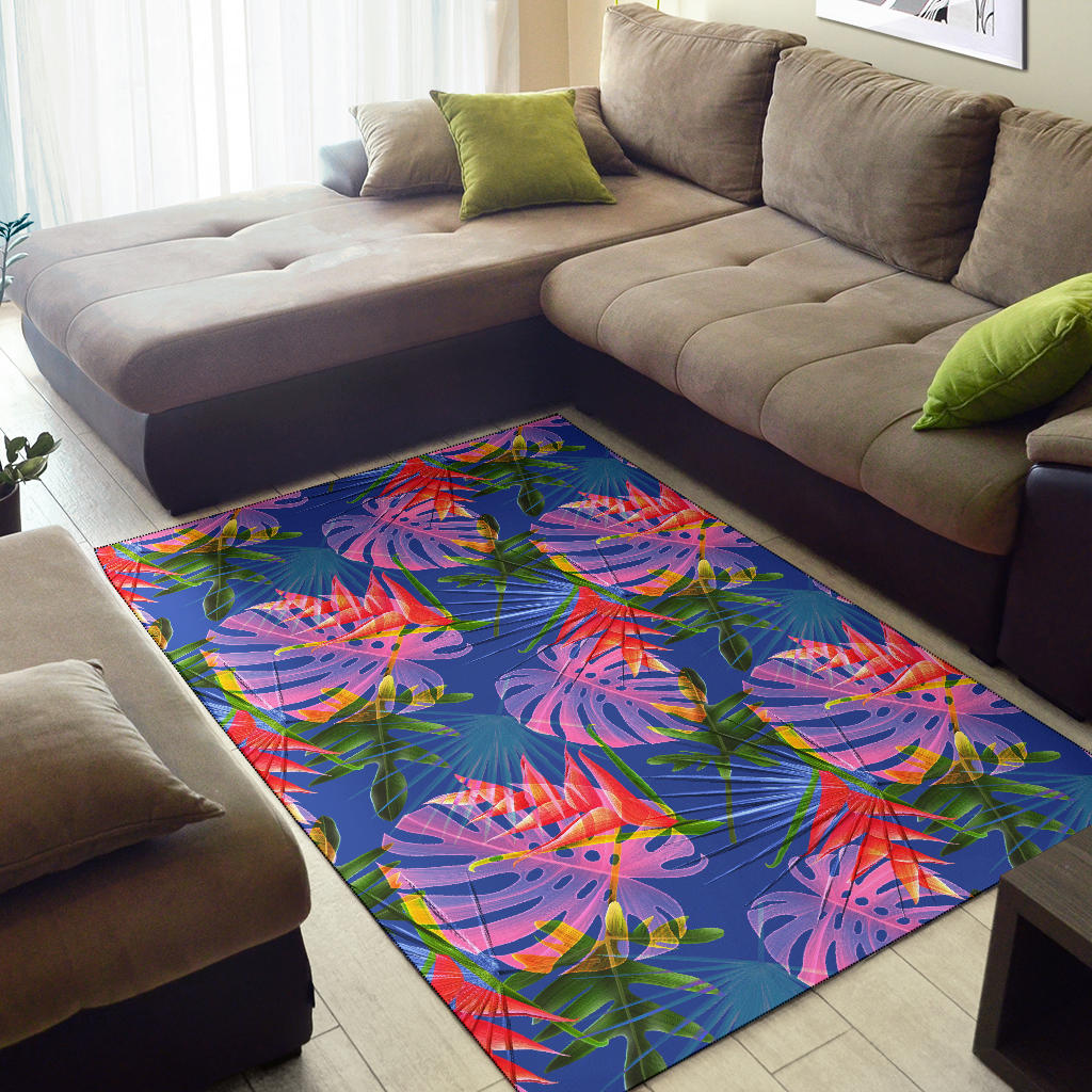 Tropical Flower Pattern Print Design TF025 Area Rugs