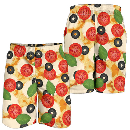 Pizza Pattern Print Design A05 Mens Shorts
