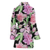 Peony Pattern Print Design PE08 Women Bathrobe