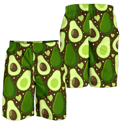 Avocado Pattern Print Design AC04 Mens Shorts
