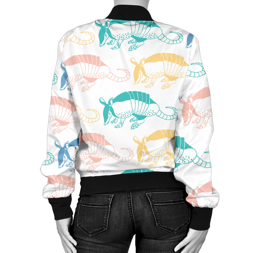 Armadillo Pattern Print Design 05 Women's Bomber Jacket