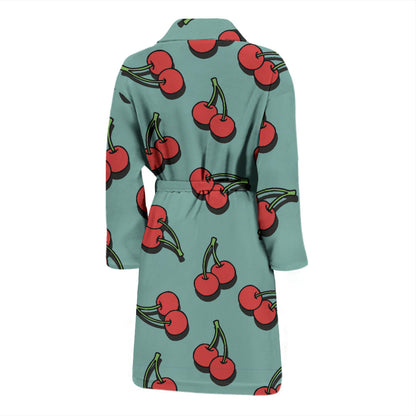 Cherry Pattern Print Design CH03 Men Bathrobe