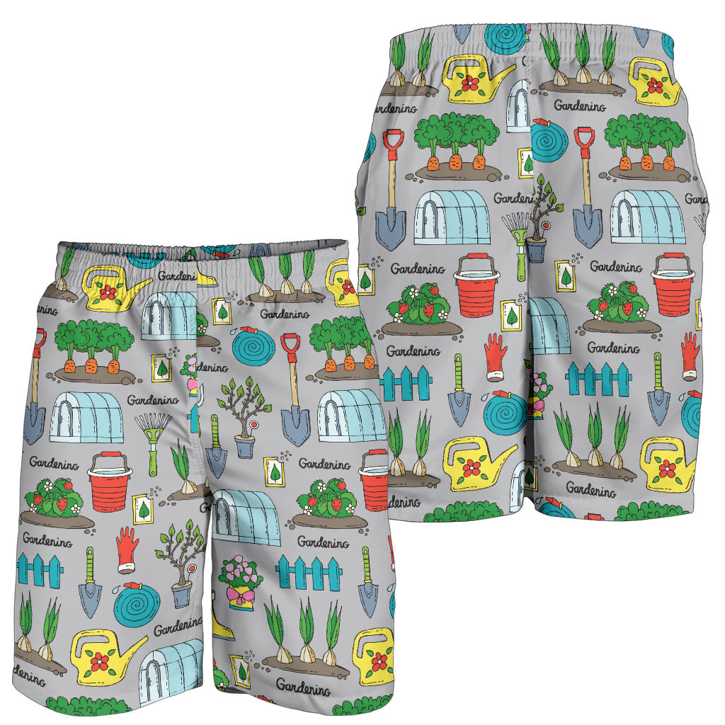 Gardening Pattern Print Design G07 Mens Shorts