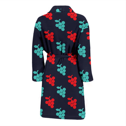 Grape Pattern Print Design GP07 Men Bathrobe