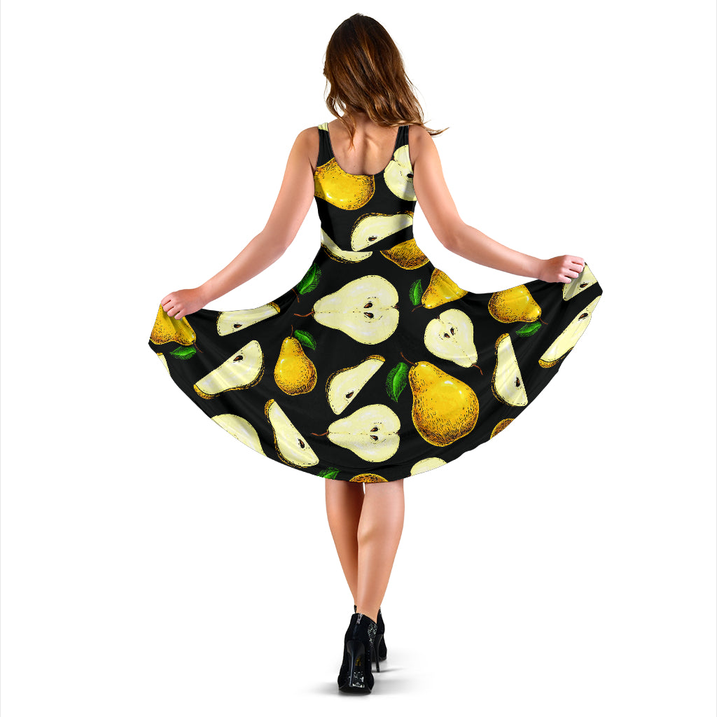 Pear Pattern Print Design PE01 Midi Dress