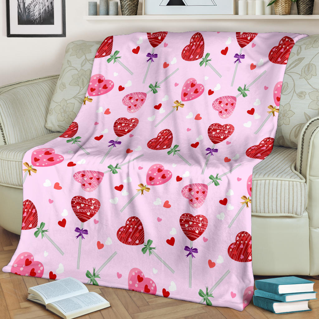 Lollipop Pattern Print Design LL07 Fleece Blanket