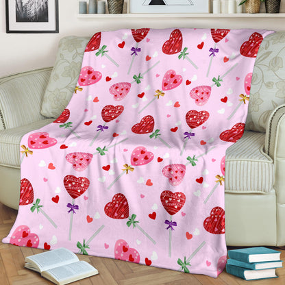 Lollipop Pattern Print Design LL07 Fleece Blanket