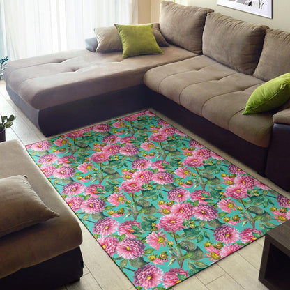 Dahlia Pattern Print Design DH07 Area Rugs