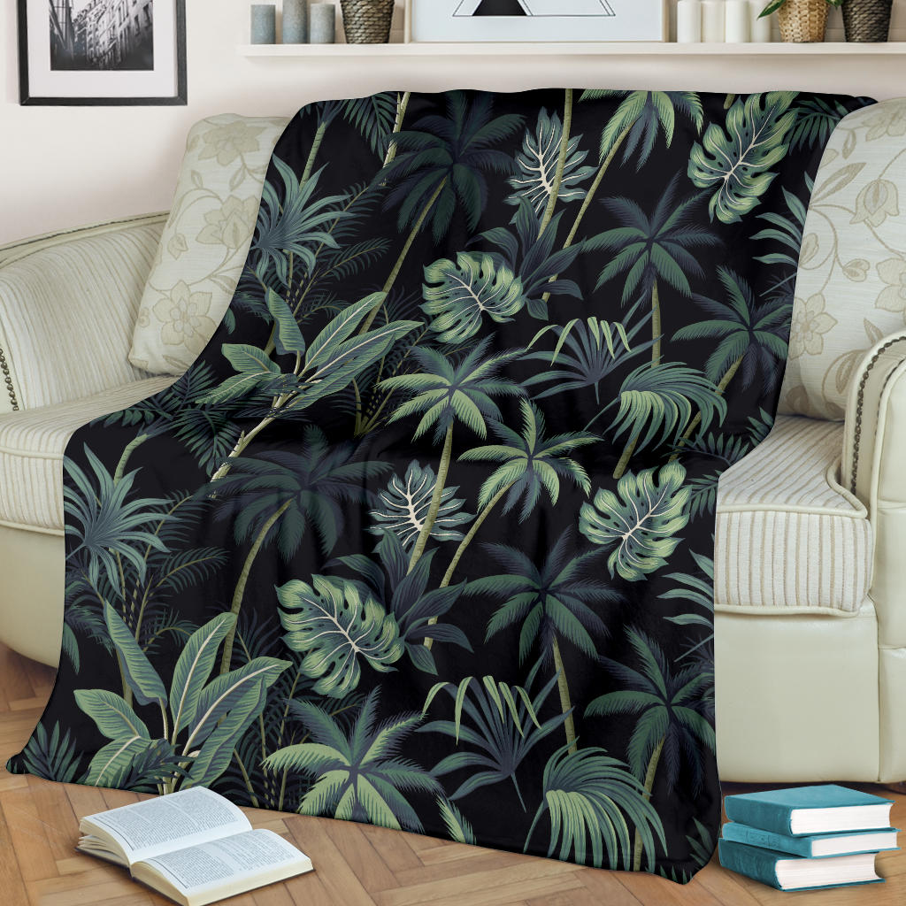 Rainforest Pattern Print Design RF02 Fleece Blanket