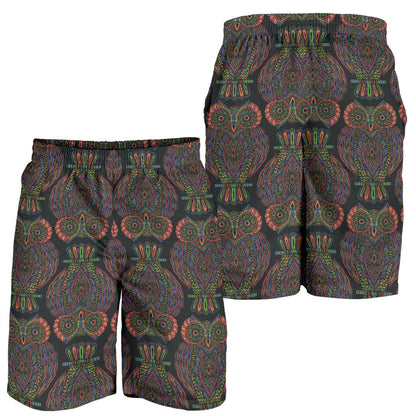 Owl Pattern Print Design A05 Mens Shorts