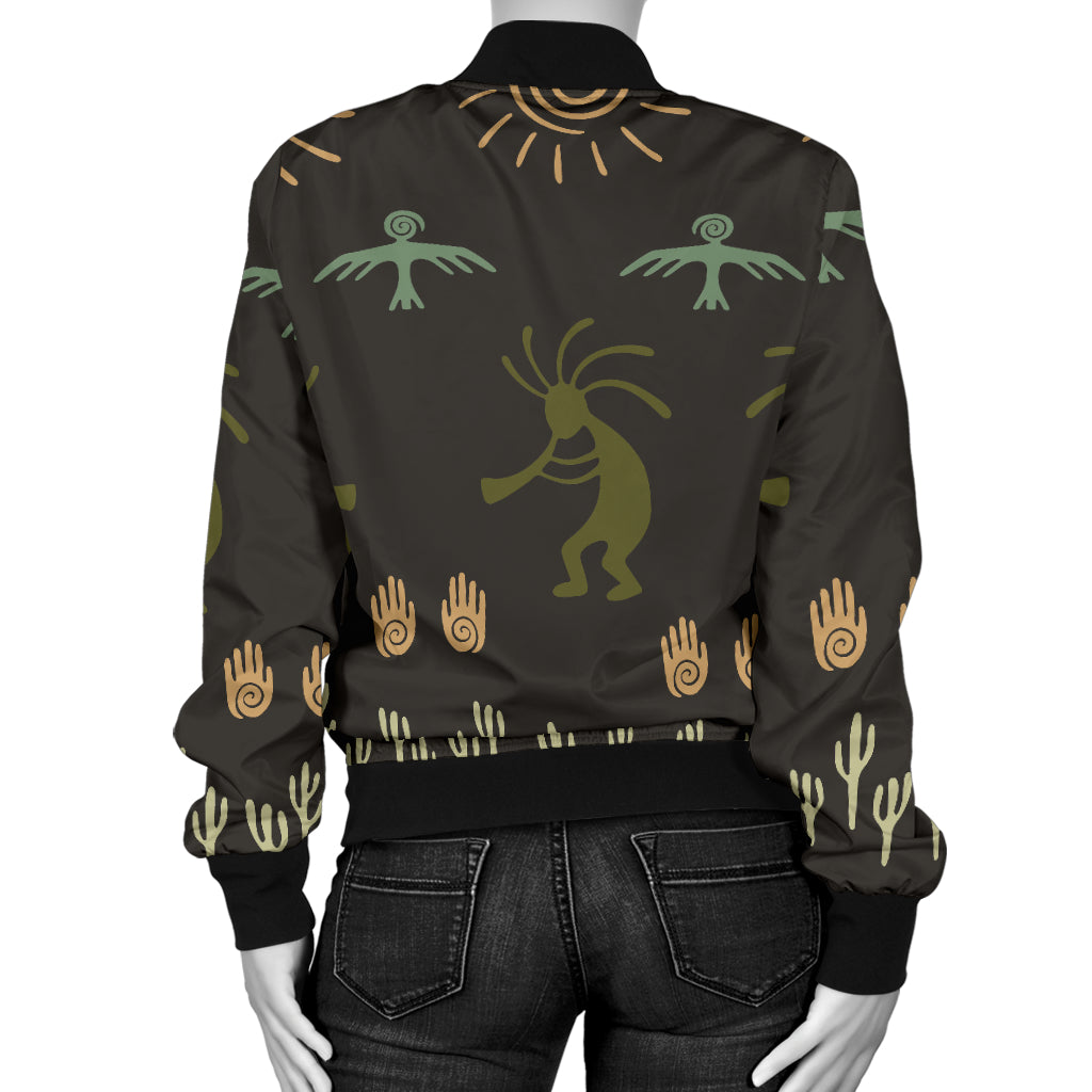 Mayan Pattern Print Design 04 Women's Bomber Jacket