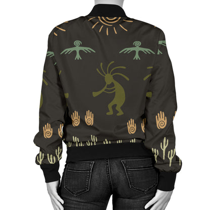 Mayan Pattern Print Design 04 Women's Bomber Jacket