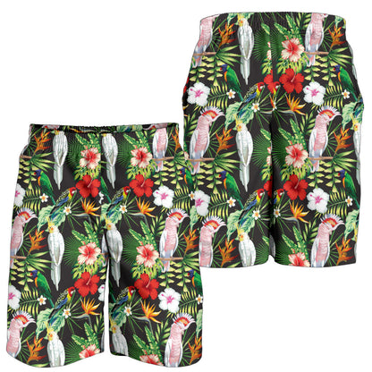 Tropical Flower Pattern Print Design TF03 Mens Shorts