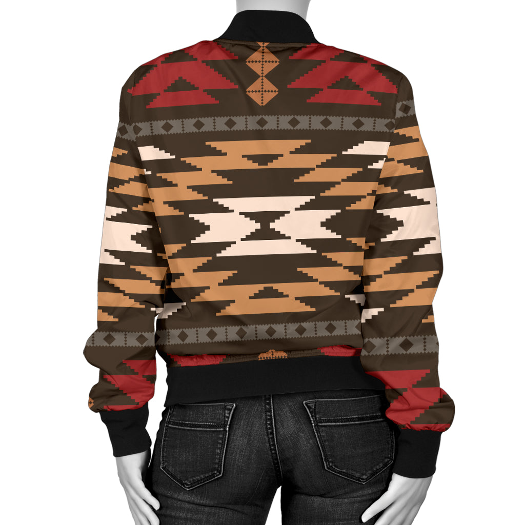 Native Pattern Print Design A02 Women's Bomber Jacket
