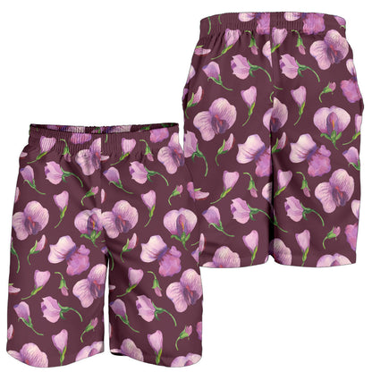 Peony Pattern Print Design PE010 Mens Shorts