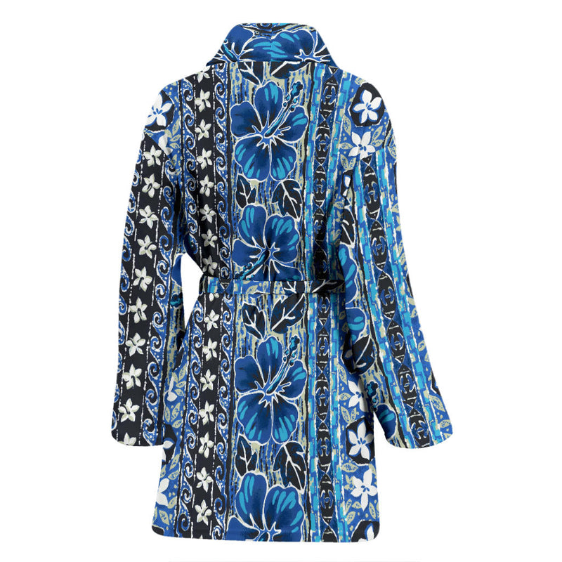 Hawaiian Themed Pattern Print Design H012 Women Bathrobe