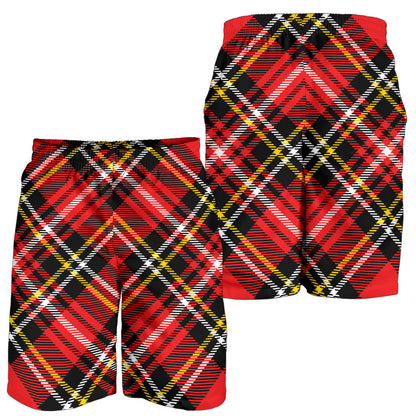 Plaid Red Pattern Print Design A03 Mens Shorts