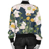 Anemone Pattern Print Design AM04 Women Bomber Jacket